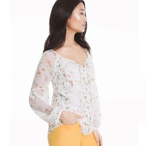 White House Black Market chiffon blouse